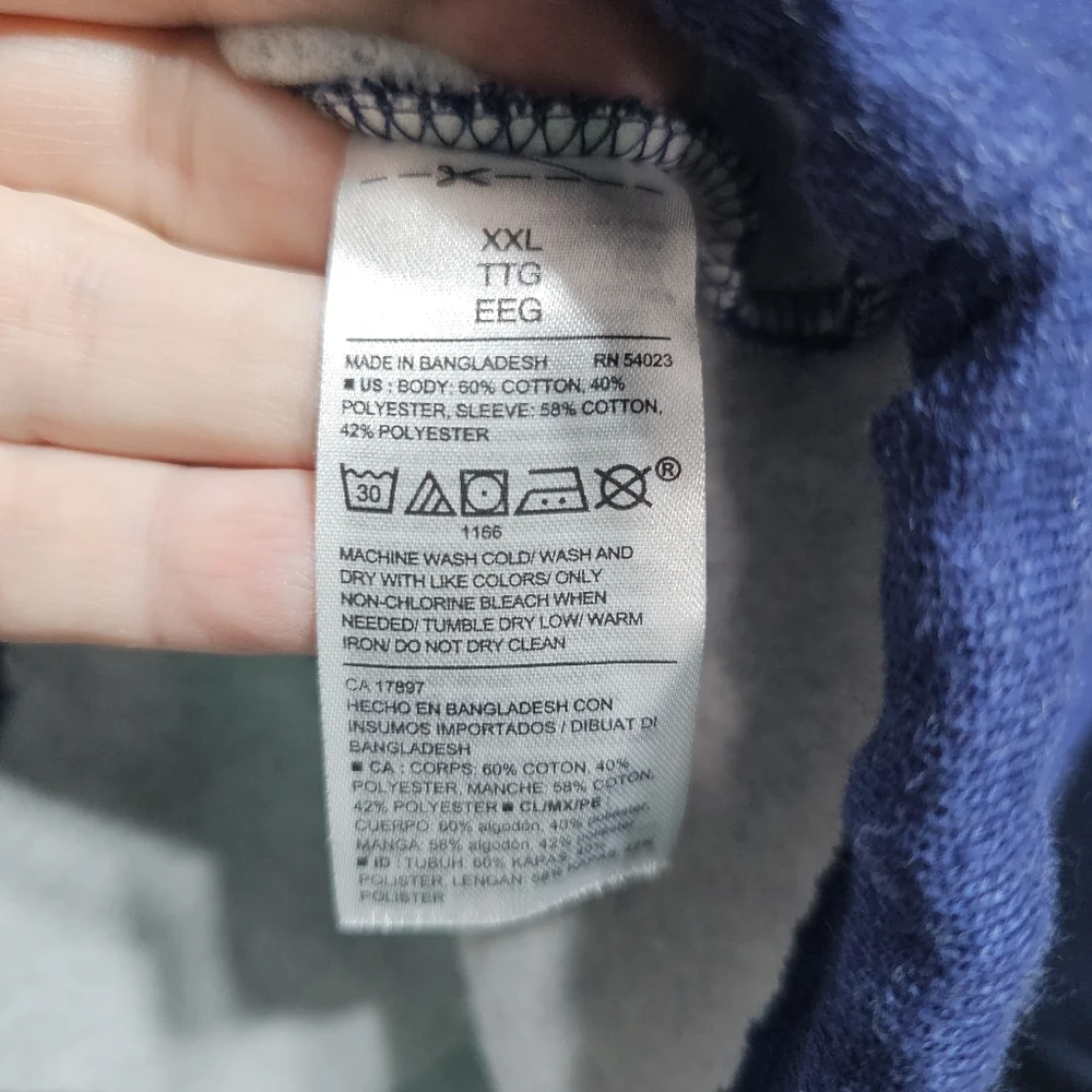 NWT Old Navy Mens Baseball Snap Front Two-Tone Blue Cotton Blend Jacket Size XXL